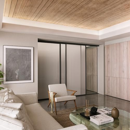 Doors55 3 Panel Glass Room Divider and Partition Wall Divider