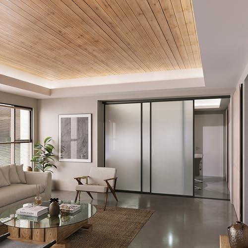 Doors55 3 Panel Glass Room Divider and Partition Wall Divider