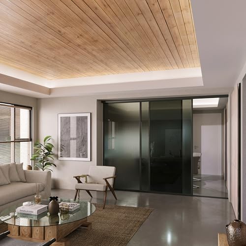 Doors55 3 Panel Glass Room Divider and Partition Wall Divider