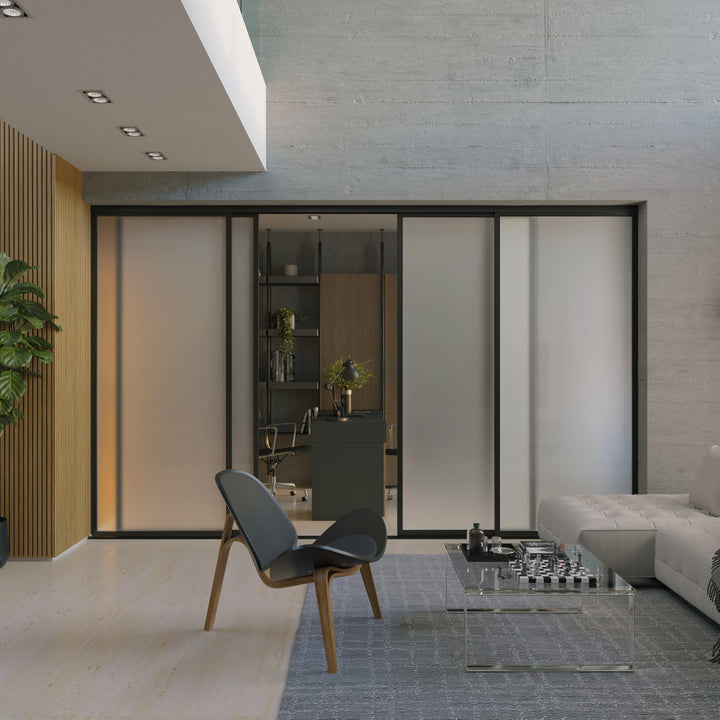 Doors55 4 Panel Glass Room Divider and Partition Wall Divider