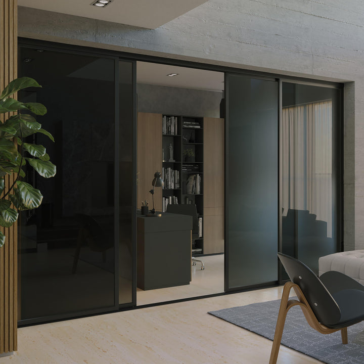 Doors55 4 Panel Glass Room Divider and Partition Wall Divider