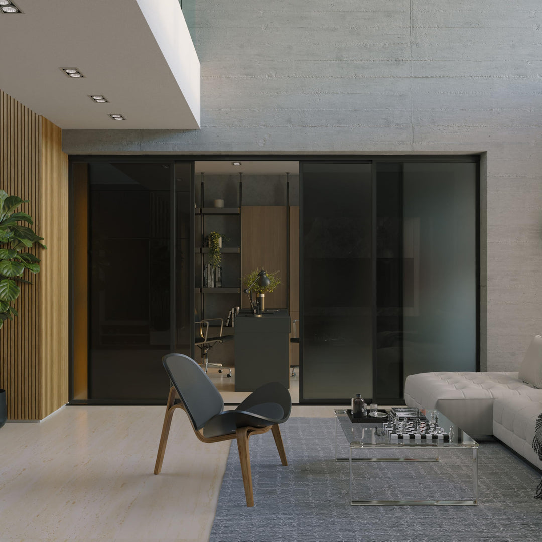 Doors55 4 Panel Glass Room Divider and Partition Wall Divider