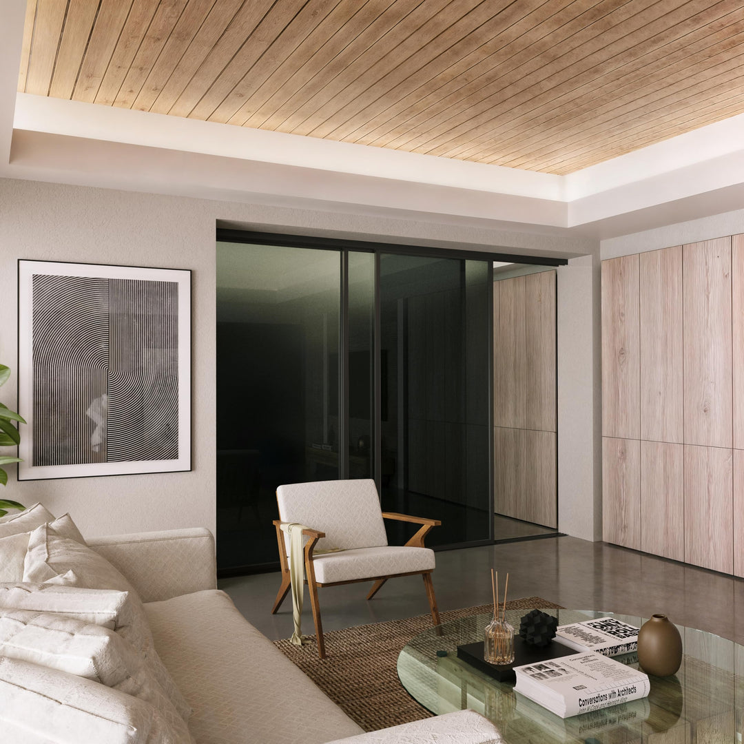 Doors55 3 Panel Glass Room Divider and Partition Wall Divider