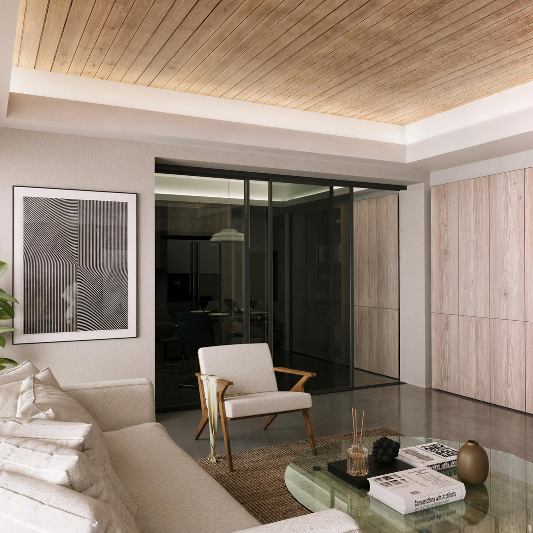 Doors55 3 Panel Glass Room Divider and Partition Wall Divider