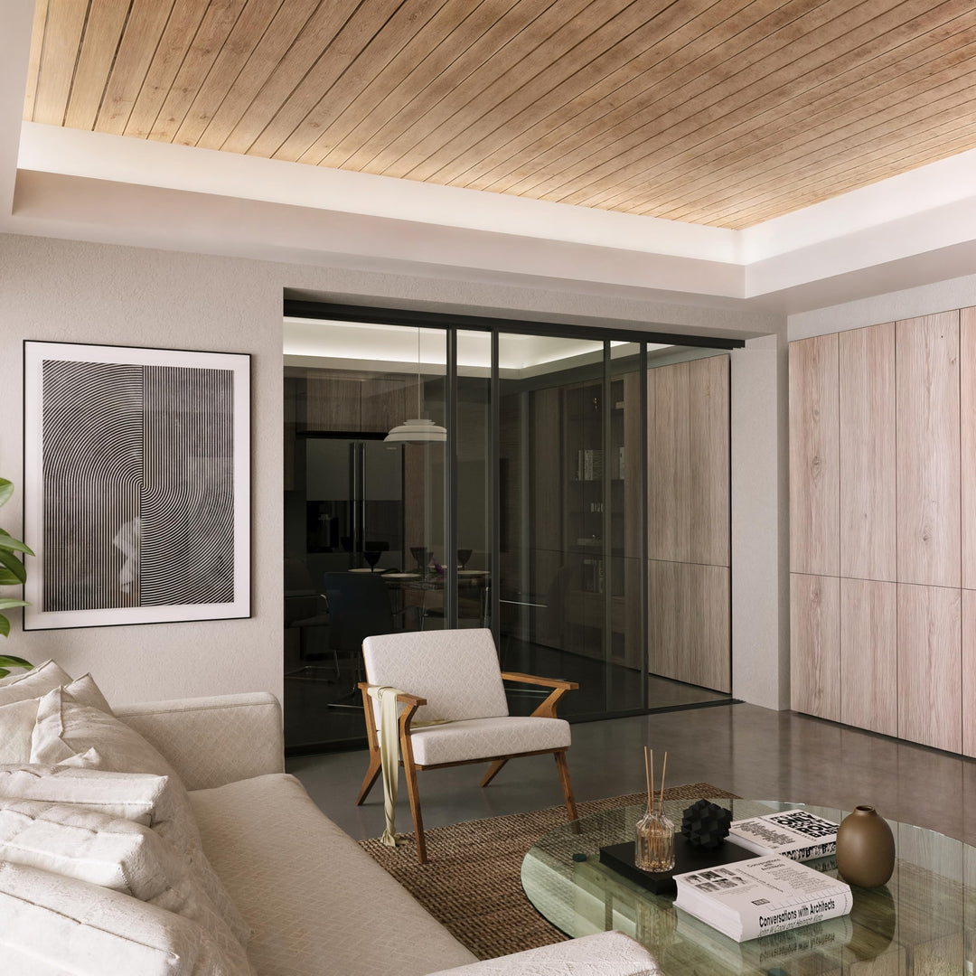Doors55 3 Panel Glass Room Divider and Partition Wall Divider