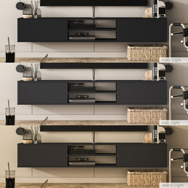 Floating TV Stand – Wall Mounted Entertainment Center for 75-Inch TVs