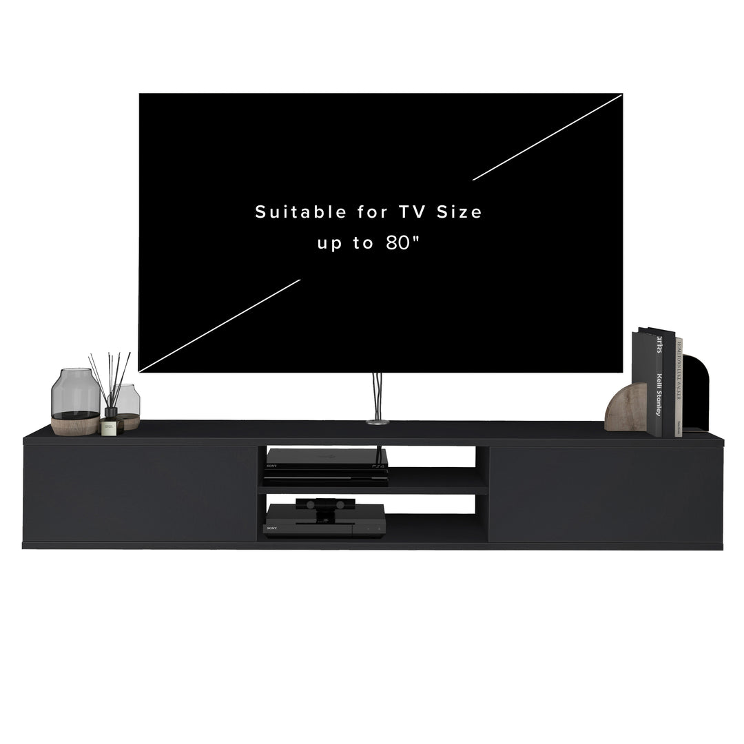 Floating TV Stand – Wall Mounted Entertainment Center for 75-Inch TVs
