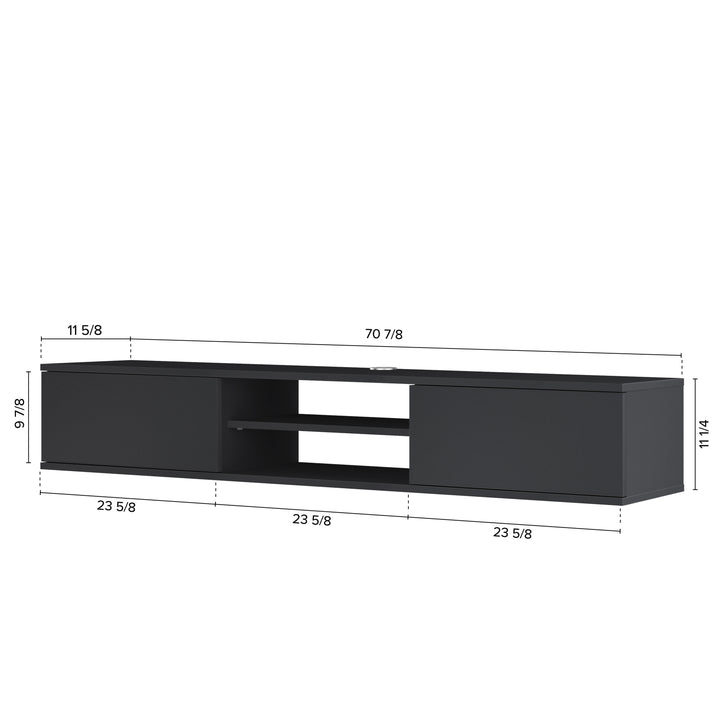 Floating TV Stand – Wall Mounted Entertainment Center for 75-Inch TVs