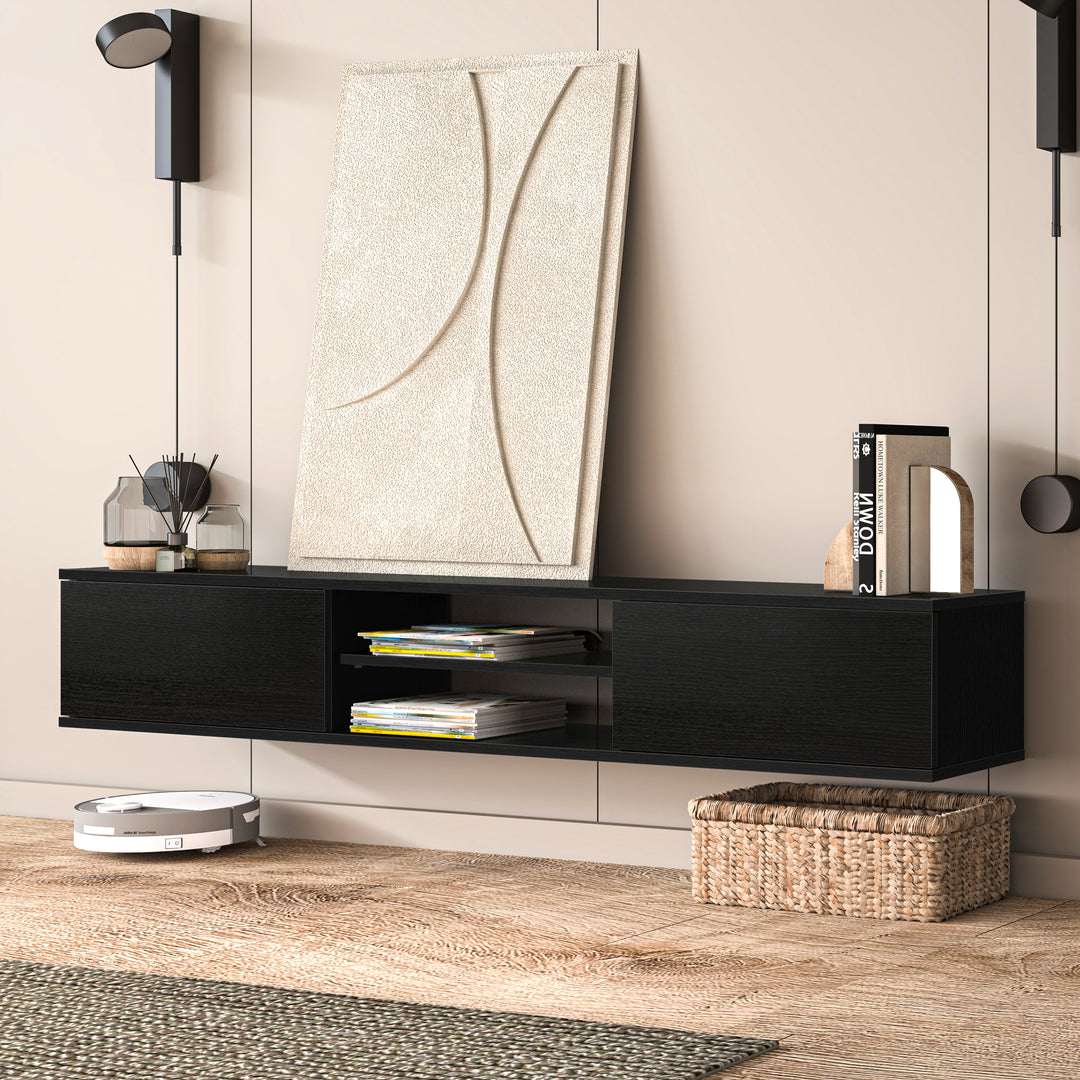 Floating TV Stand – Wall Mounted Entertainment Center for 75-Inch TVs