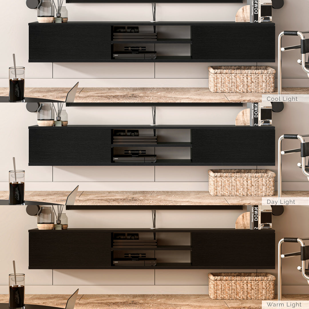Floating TV Stand – Wall Mounted Entertainment Center for 75-Inch TVs