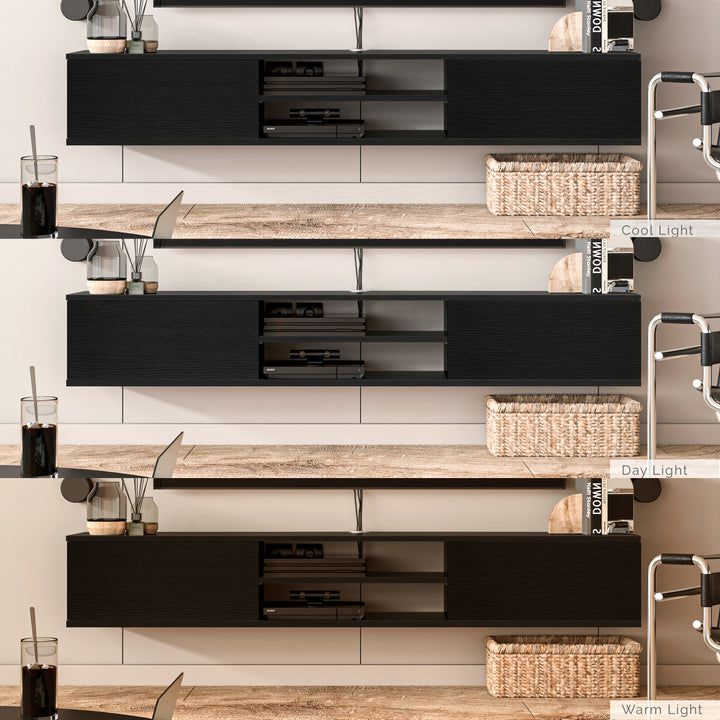 Floating TV Stand – Wall Mounted Entertainment Center for 75-Inch TVs