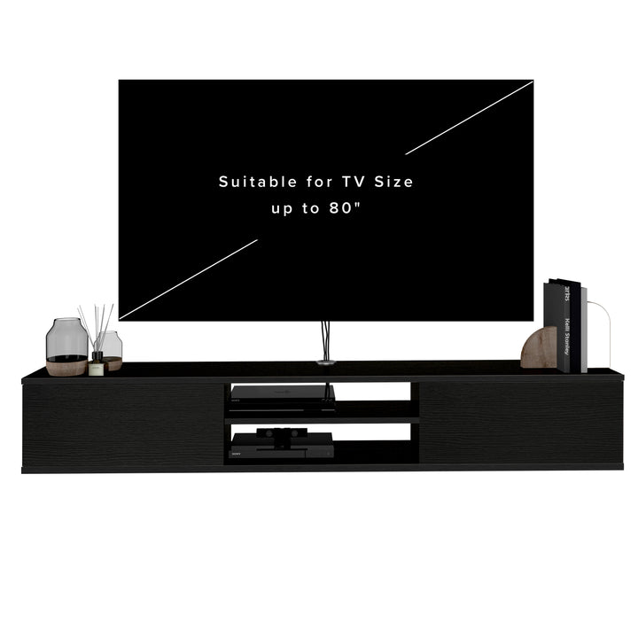 Floating TV Stand – Wall Mounted Entertainment Center for 75-Inch TVs