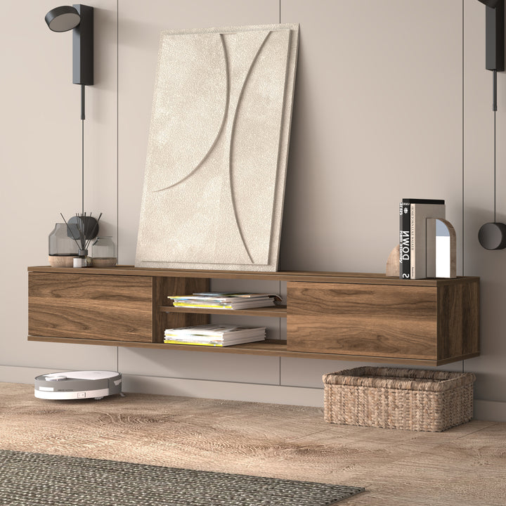 Floating TV Stand – Wall Mounted Entertainment Center for 75-Inch TVs