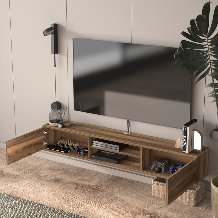 Floating TV Stand – Wall Mounted Entertainment Center for 75-Inch TVs