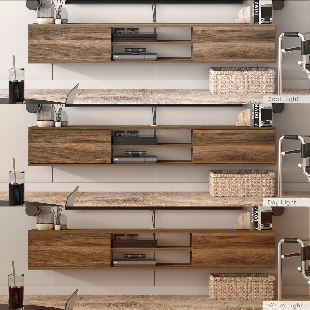Floating TV Stand – Wall Mounted Entertainment Center for 75-Inch TVs
