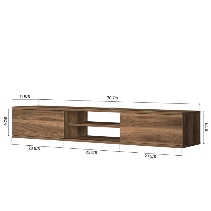 Floating TV Stand – Wall Mounted Entertainment Center for 75-Inch TVs