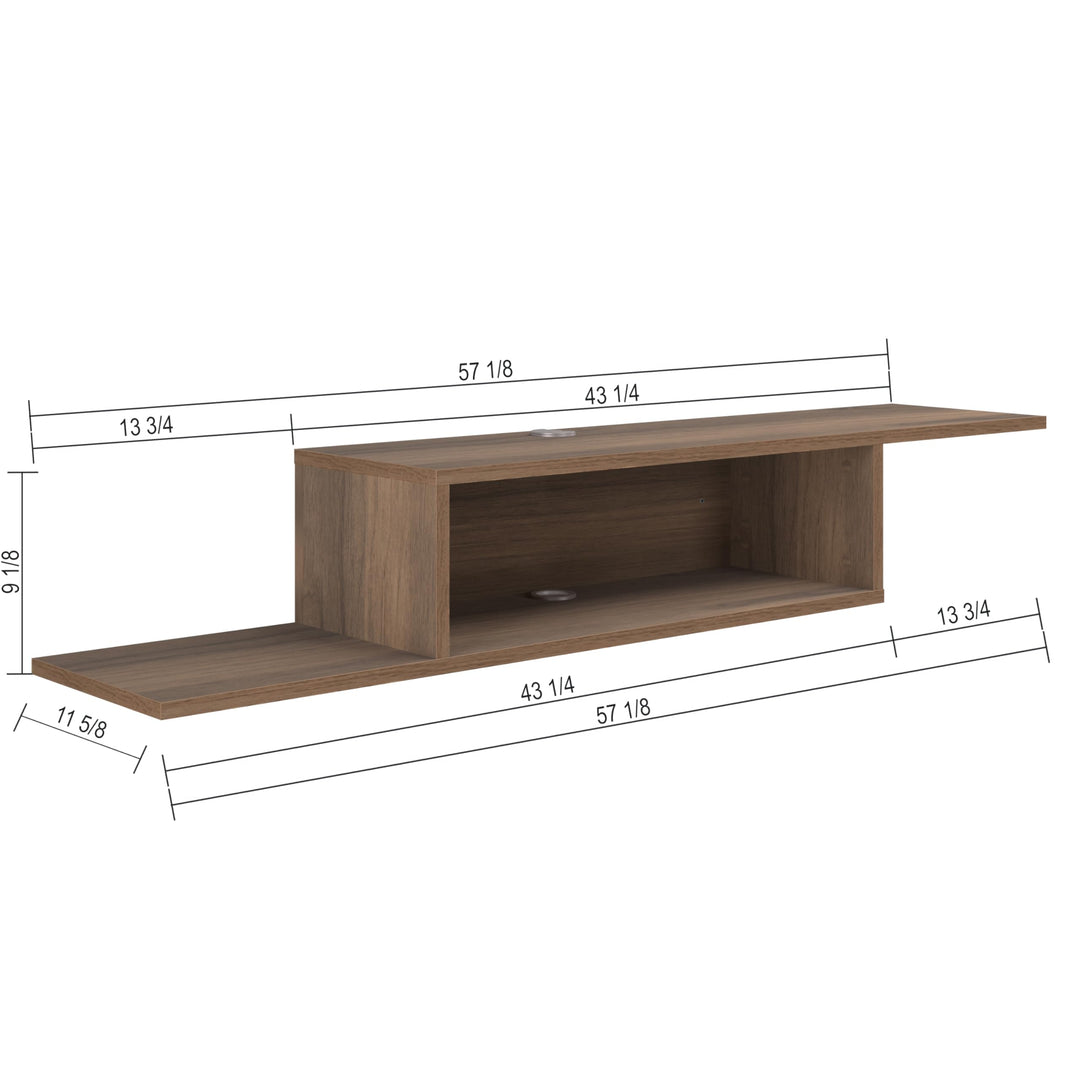 Floating TV Stand for Up to 65 Inch TVs – Wall Mounted Floating Shelf for Under TV