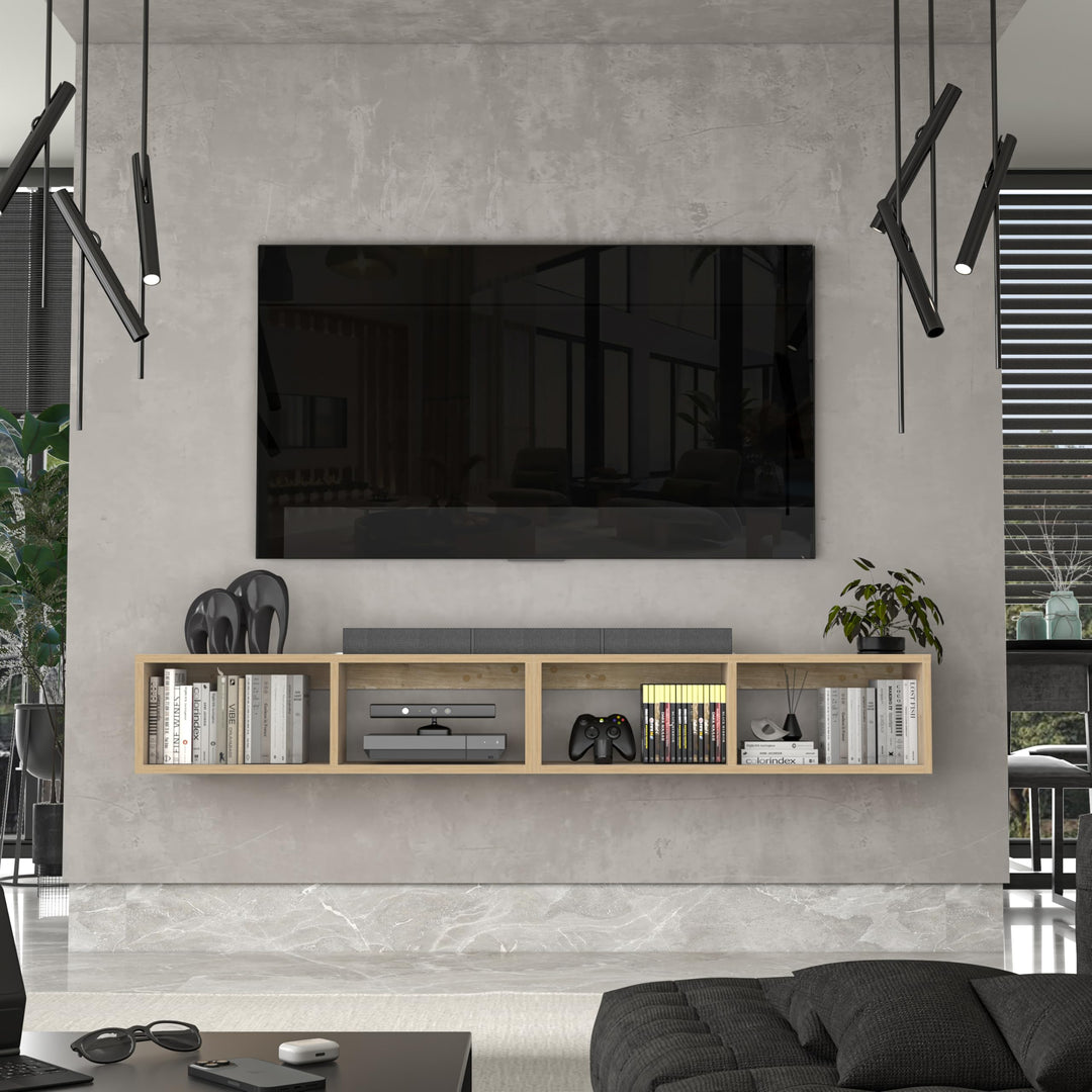 Modular Box Floating TV Stand Wall Mounted Media Console – Atelier Mobili