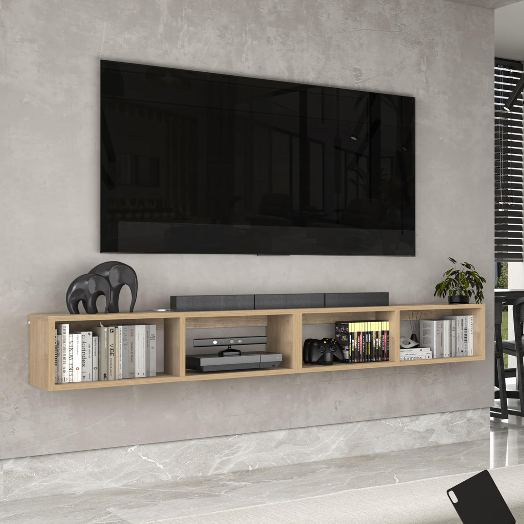 Modular Box Floating TV Stand Wall Mounted Media Console – Atelier Mobili