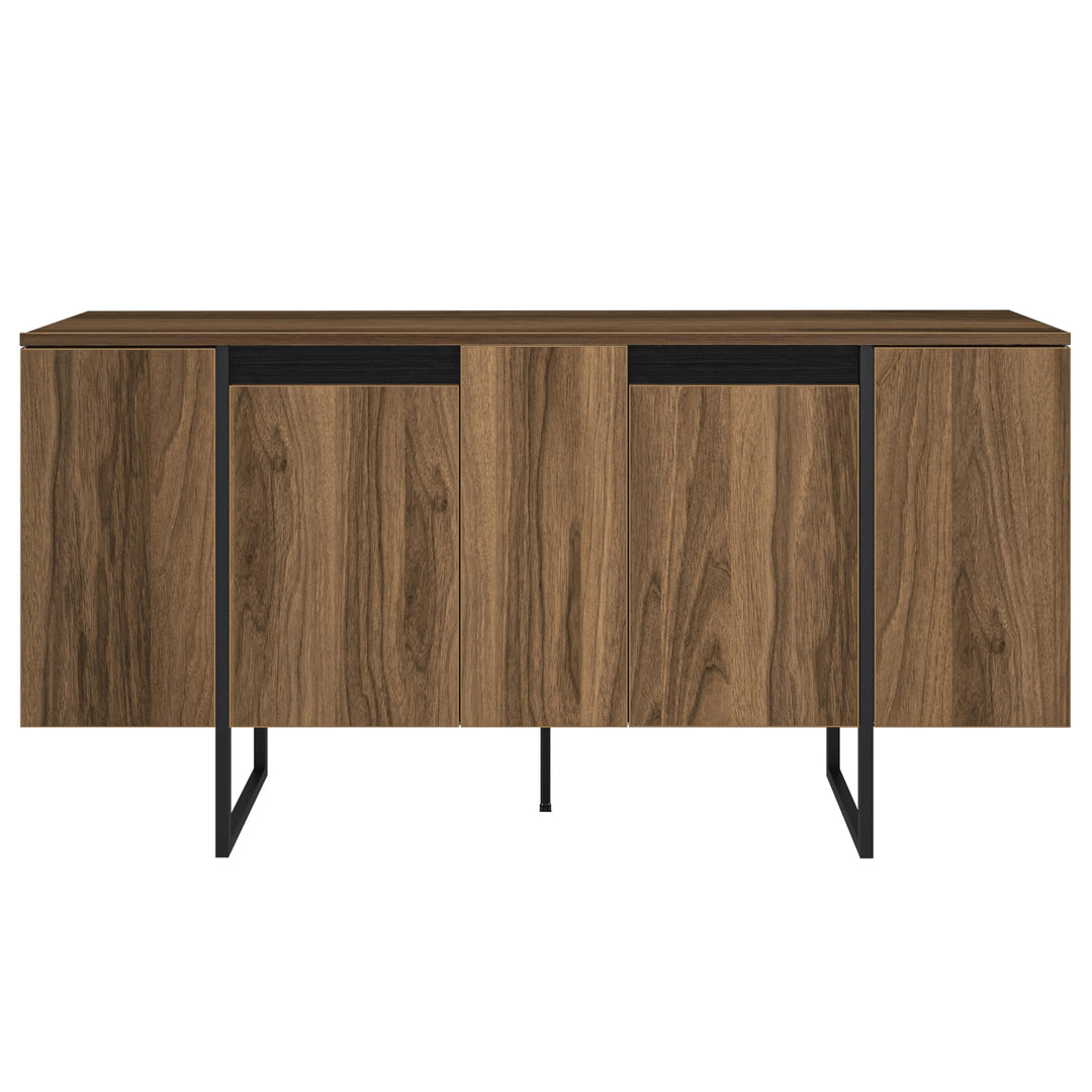 Atelier Mobili Modern TV Stand and Media Console, Entertainment Center, Adjustable Shelves, Solid Eng Wood, Metal Legs, Large Storage, TV Stand for 75 inch TV, TV Stand 65 inch (63 x 32 Inches)