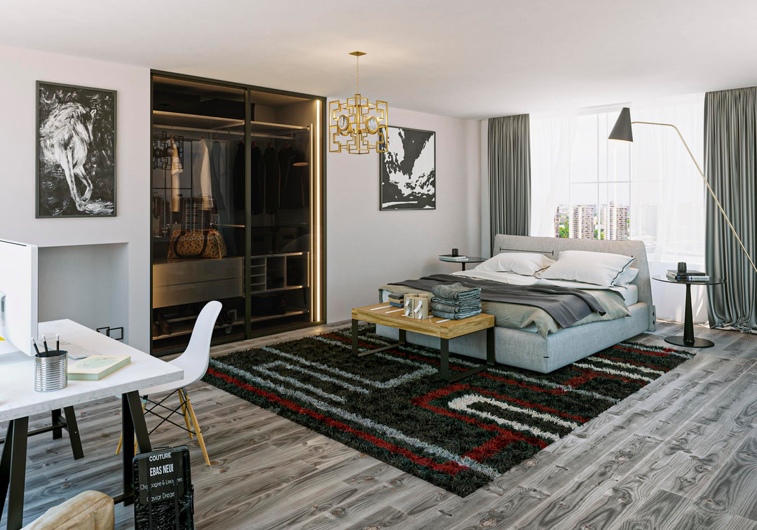 Doors55 2 Panel Glass Sliding Closet Door | Aluminum Frame Glass Sliding Closet Door – Atelier Mobili