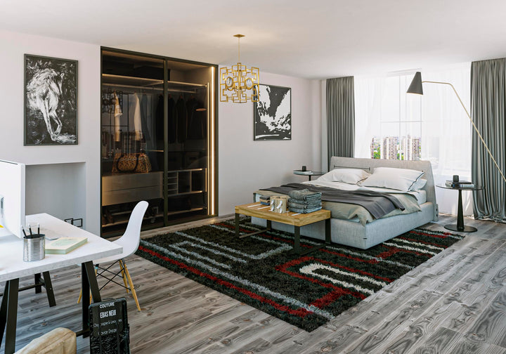 Doors55 2 Panel Glass Sliding Closet Door | Aluminum Frame Glass Sliding Closet Door – Atelier Mobili