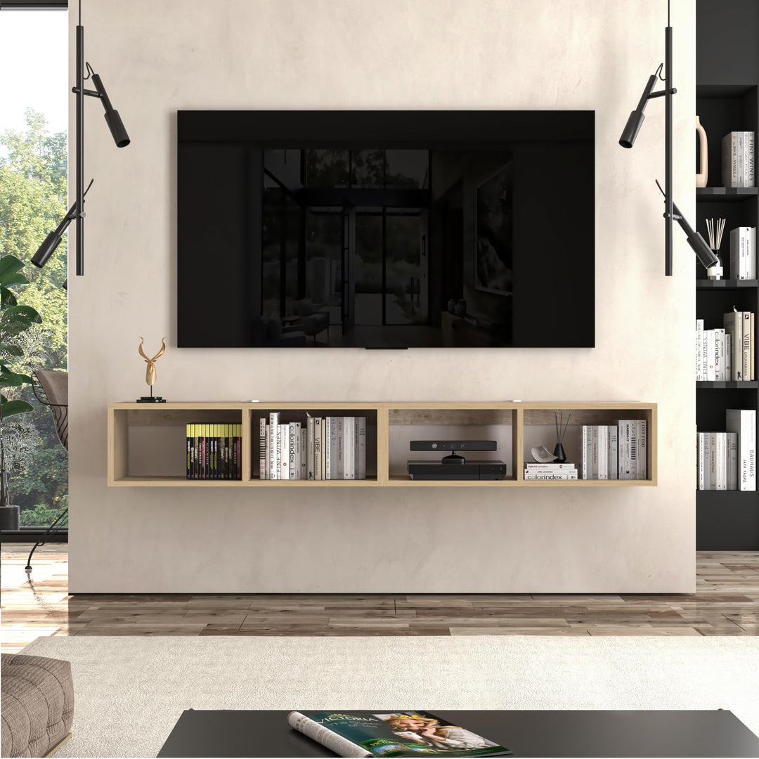 Modular Box Floating TV Stand Wall Mounted Media Console – Atelier Mobili