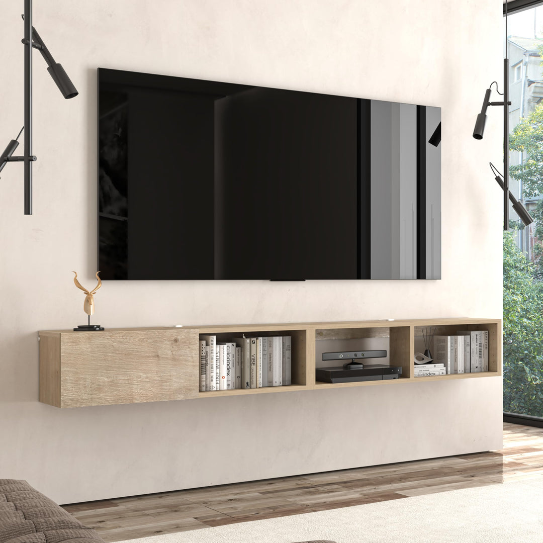 Modular Box Floating TV Stand Wall Mounted Media Console – Atelier Mobili