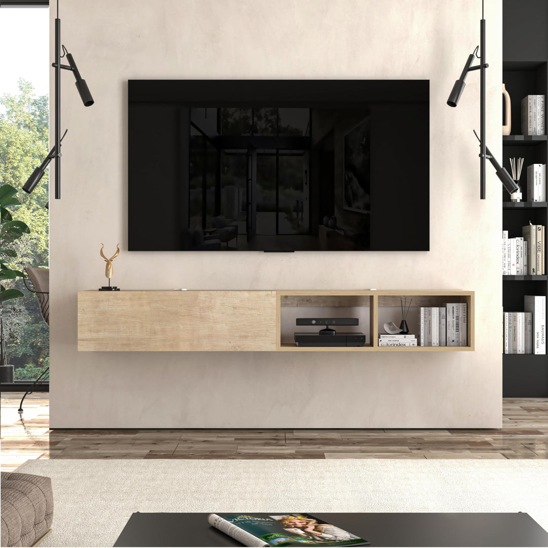 Modular Box Floating TV Stand Wall Mounted Media Console – Atelier Mobili