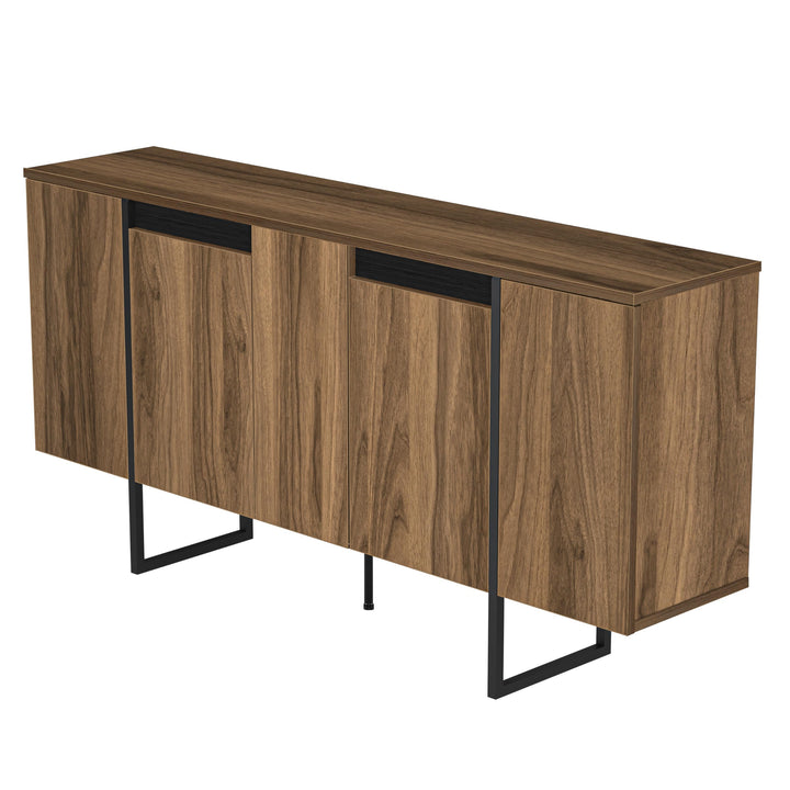 Atelier Mobili Modern TV Stand and Media Console, Entertainment Center, Adjustable Shelves, Solid Eng Wood, Metal Legs, Large Storage, TV Stand for 75 inch TV, TV Stand 65 inch (63 x 32 Inches)