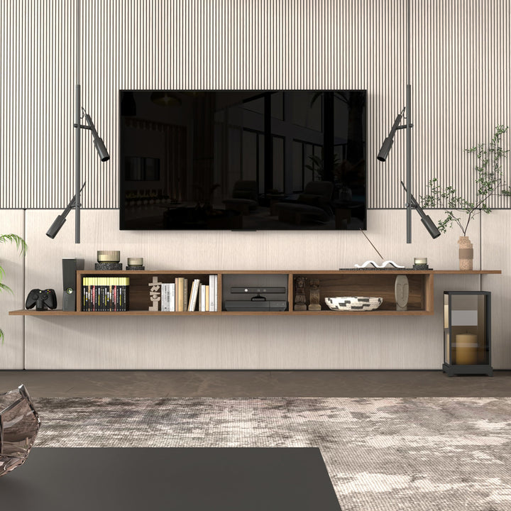 Floating TV Stand for Up to 65 Inch TVs – Wall Mounted Floating Shelf for Under TV