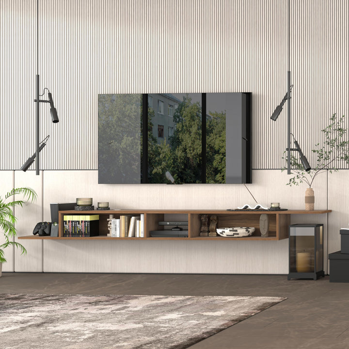 Floating TV Stand for Up to 65 Inch TVs – Wall Mounted Floating Shelf for Under TV