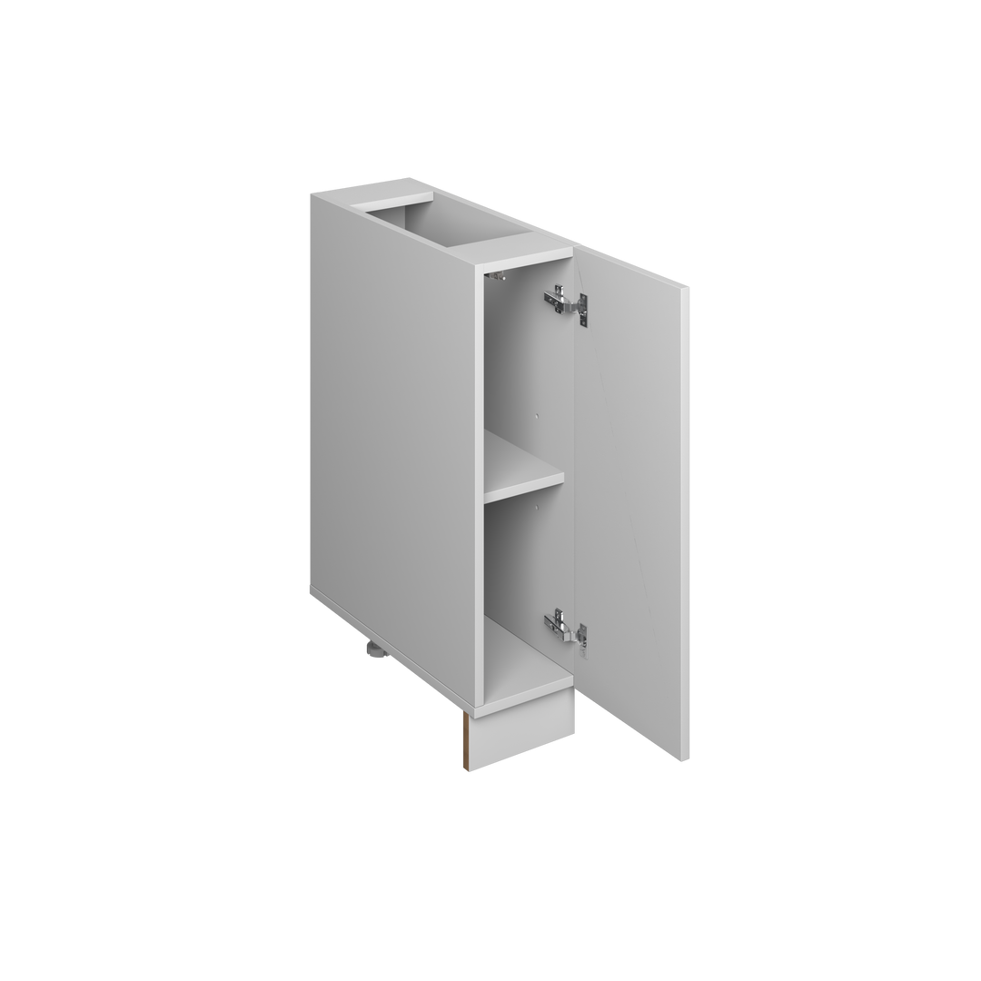 9" Base Cabinet - 1 Door European Frameless Kitchen Cabinet Pure White – Atelier Mobili