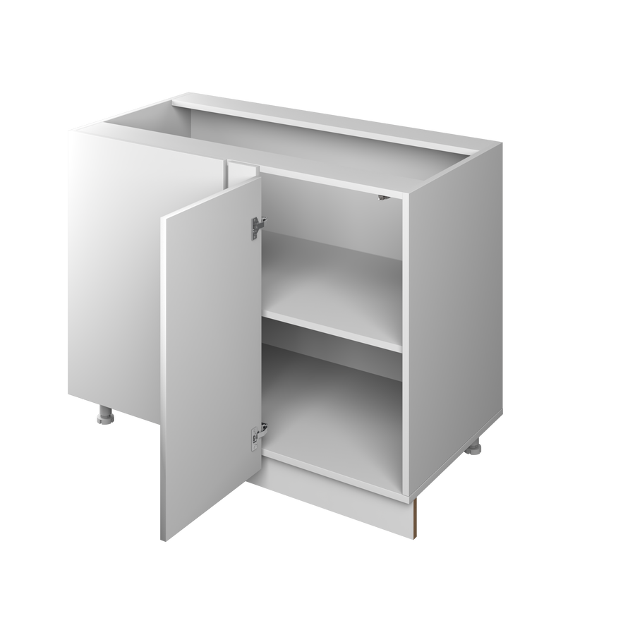45" Blind Corner Left European Frameless Kitchen Cabinet Pure White – Atelier Mobili