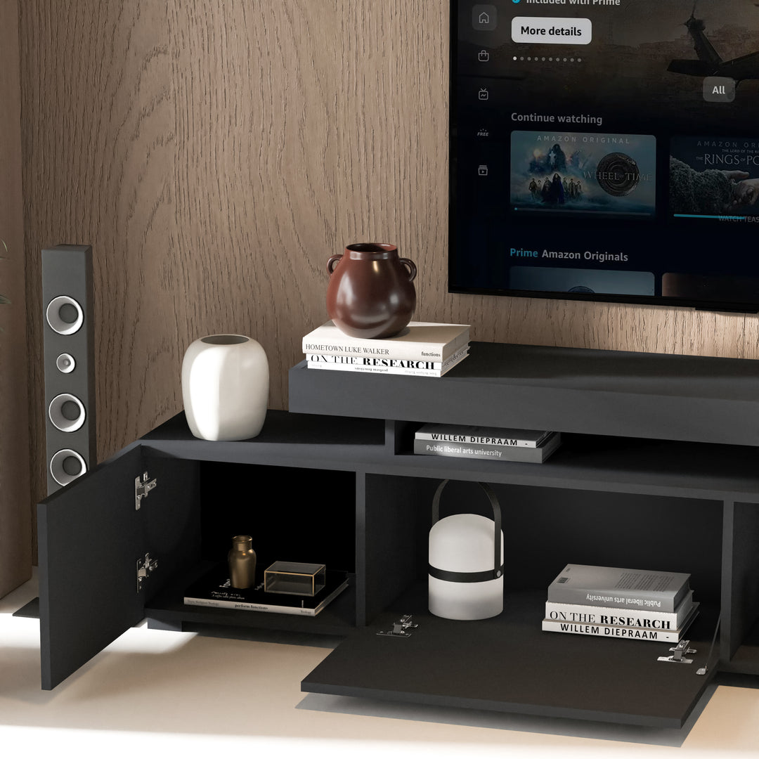 Interior Shelving of Atelier Mobili Entertainment Center, Ideal for Media Organization