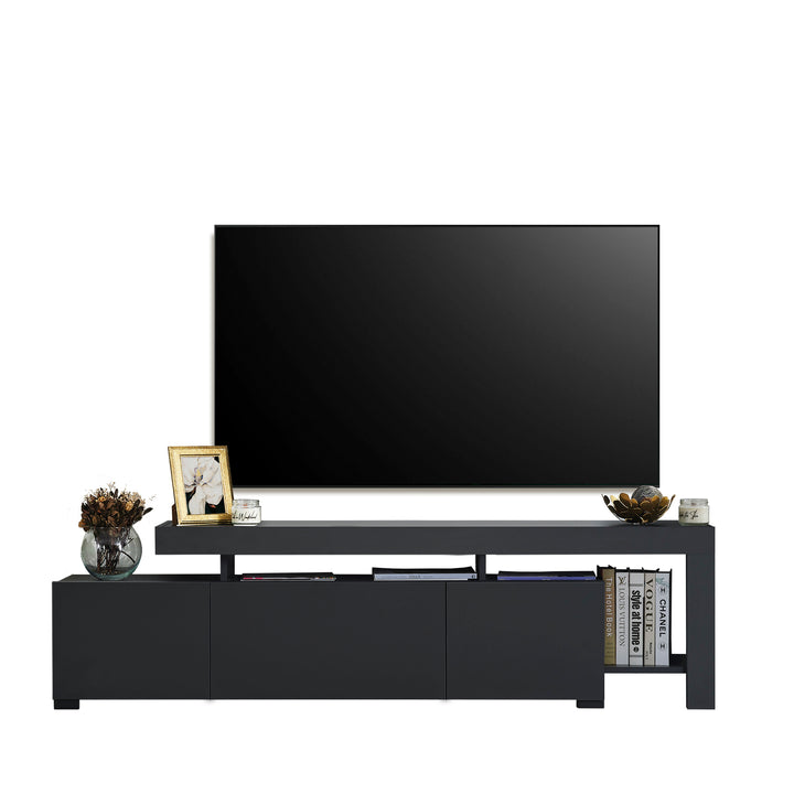 Atelier Mobili | Anthracite Gray Entertainment Center - Modern TV Stand for Up to 85" TVs