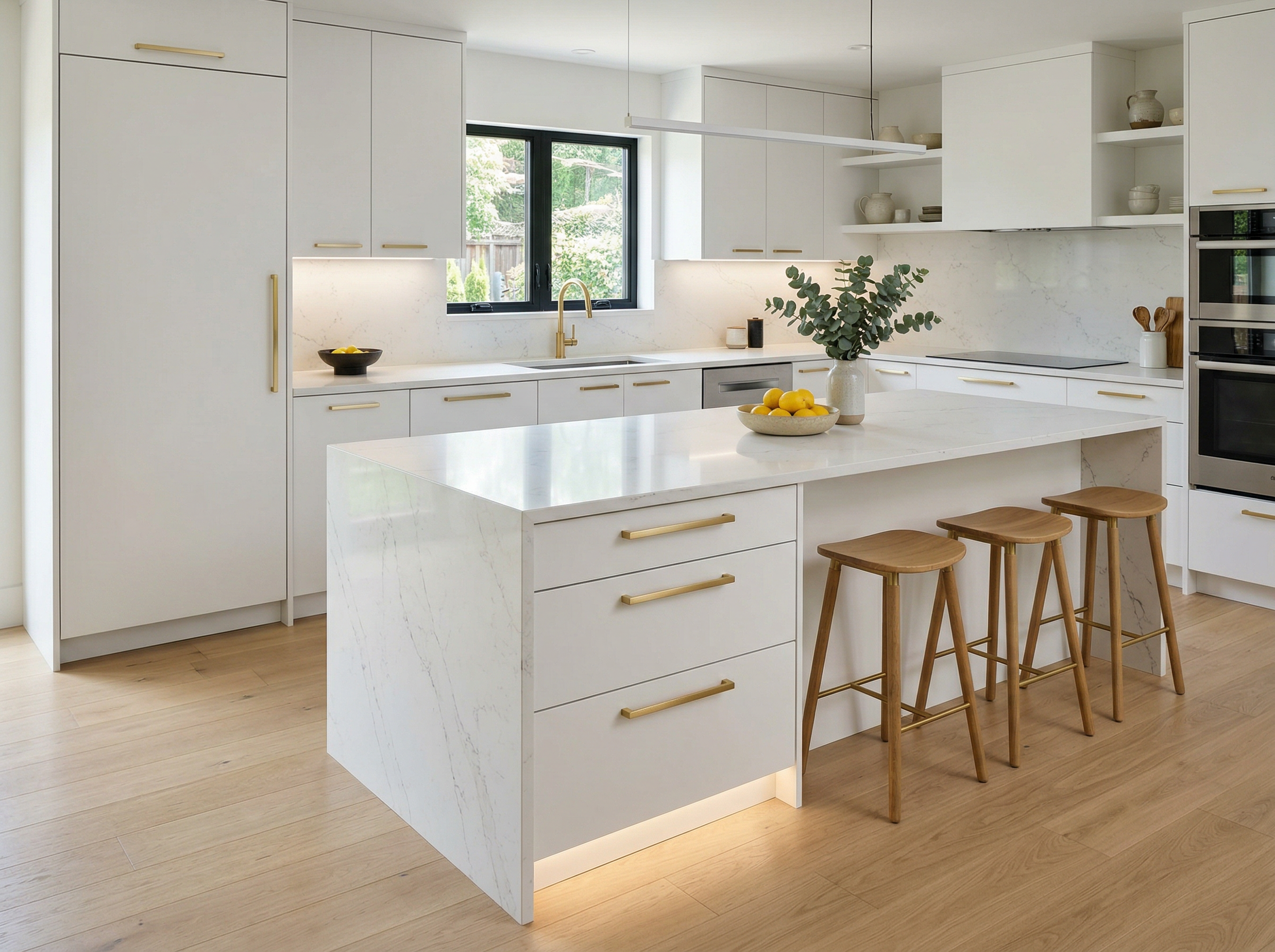 Pure White Kitchen Cabinets