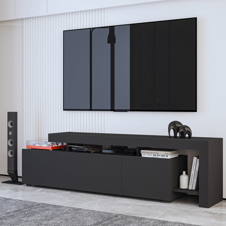 Anthracite Gray Modern Entertainment Center for TVs Up to 85 Inches