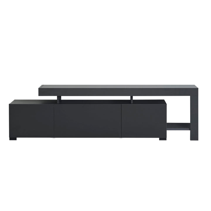 Anthracite Gray Modern Entertainment Center for TVs Up to 85 Inches