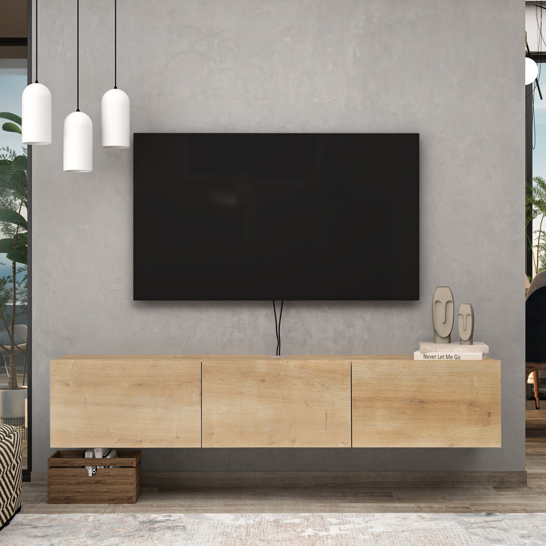 Atelier Mobili Modern Floating TV Stand and Entertainment Center for 55-80 inch TVs