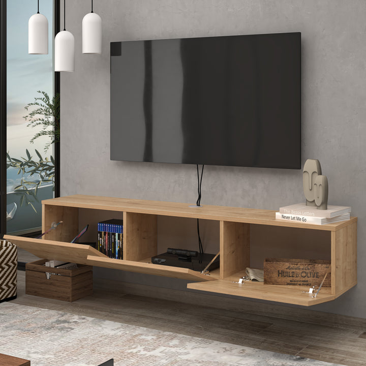 Atelier Mobili Modern Floating TV Stand and Entertainment Center for 55-80 inch TVs