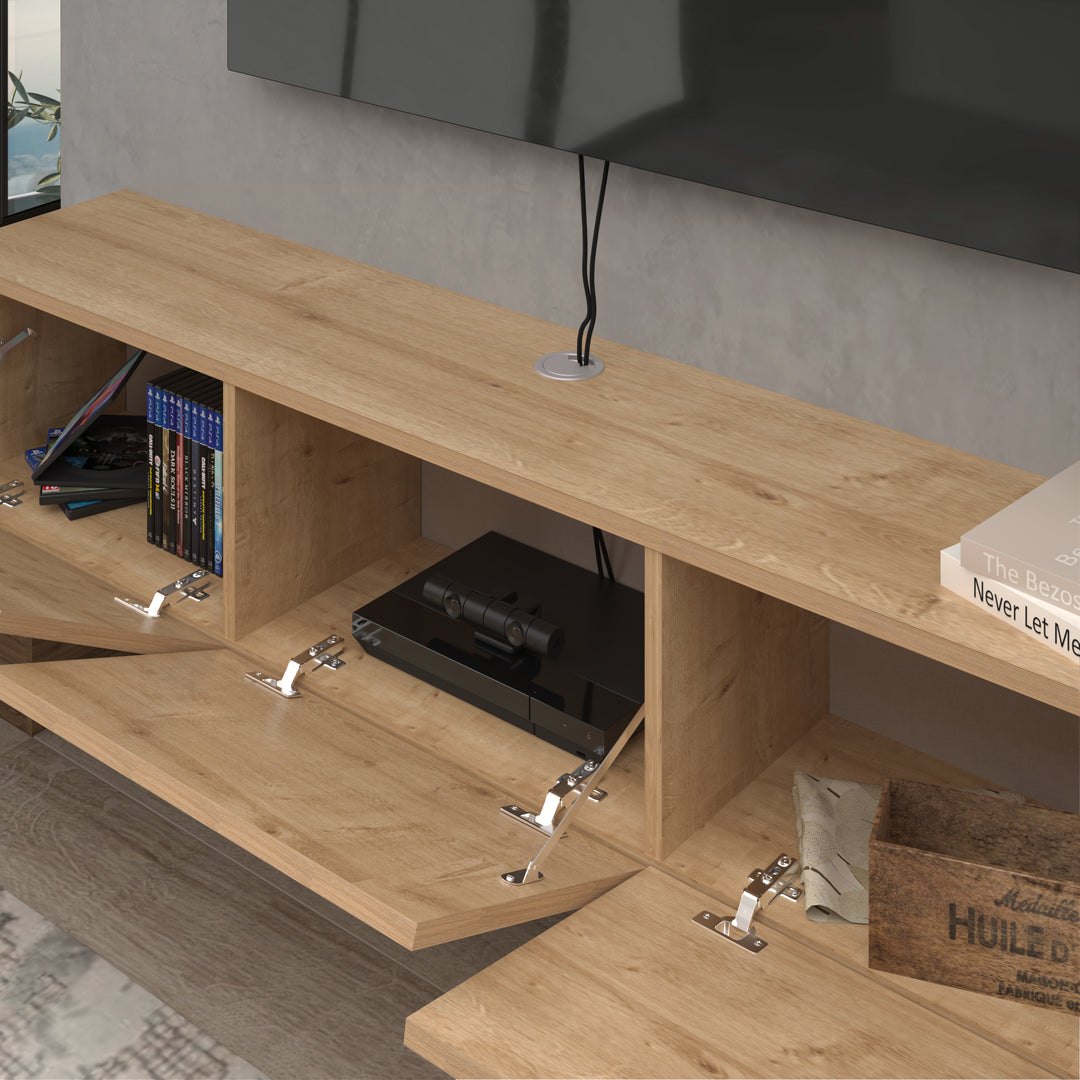 Atelier Mobili Modern Floating TV Stand and Entertainment Center for 55-80 inch TVs