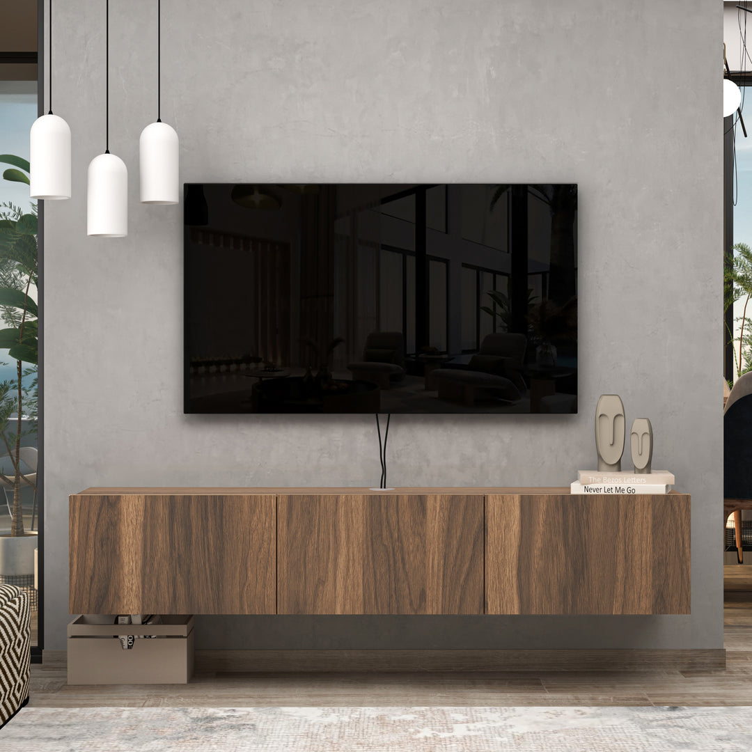 Atelier Mobili Modern Floating TV Stand and Entertainment Center for 55-80 inch TVs