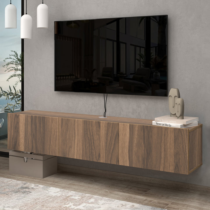 Atelier Mobili Modern Floating TV Stand and Entertainment Center for 55-80 inch TVs