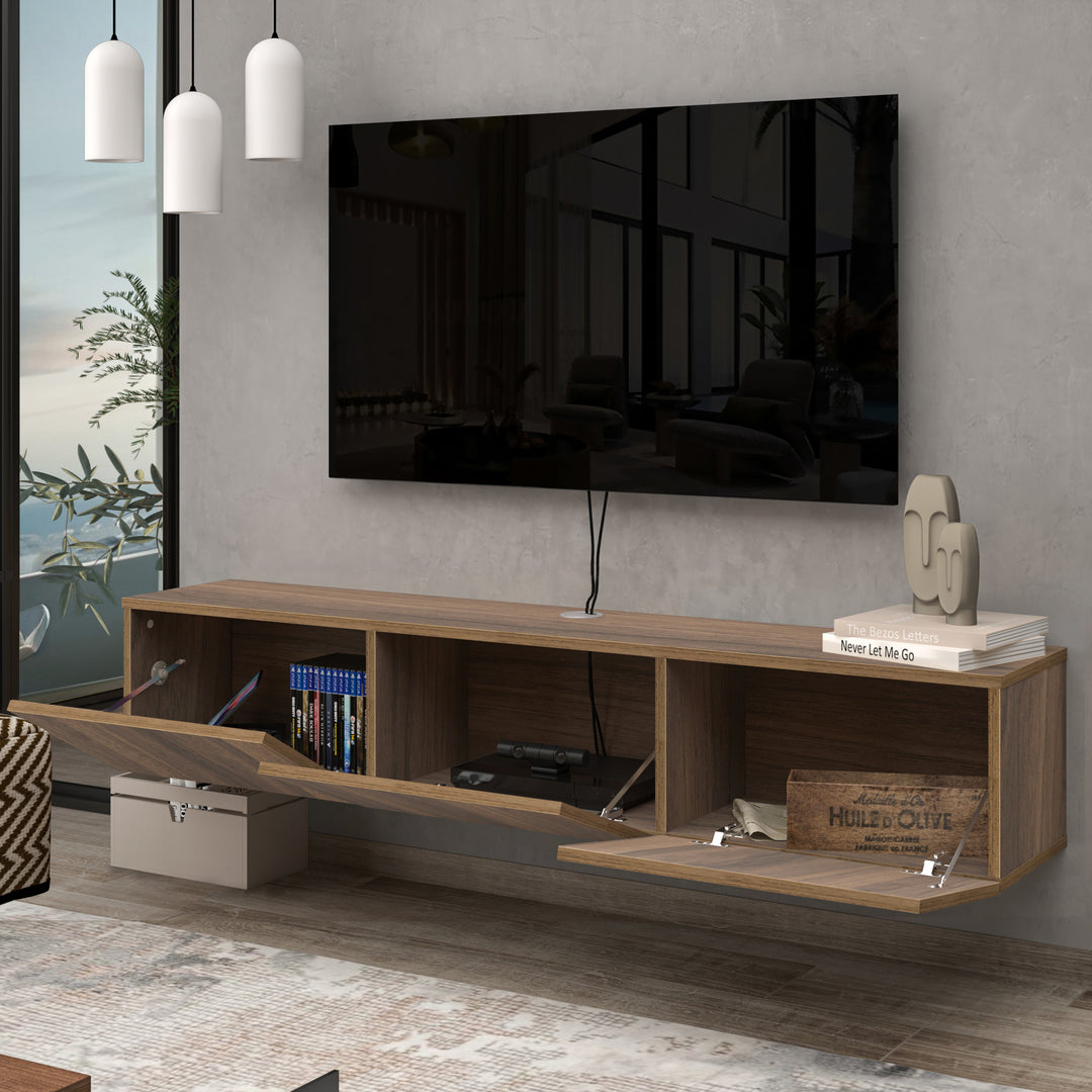 Atelier Mobili Modern Floating TV Stand and Entertainment Center for 55-80 inch TVs