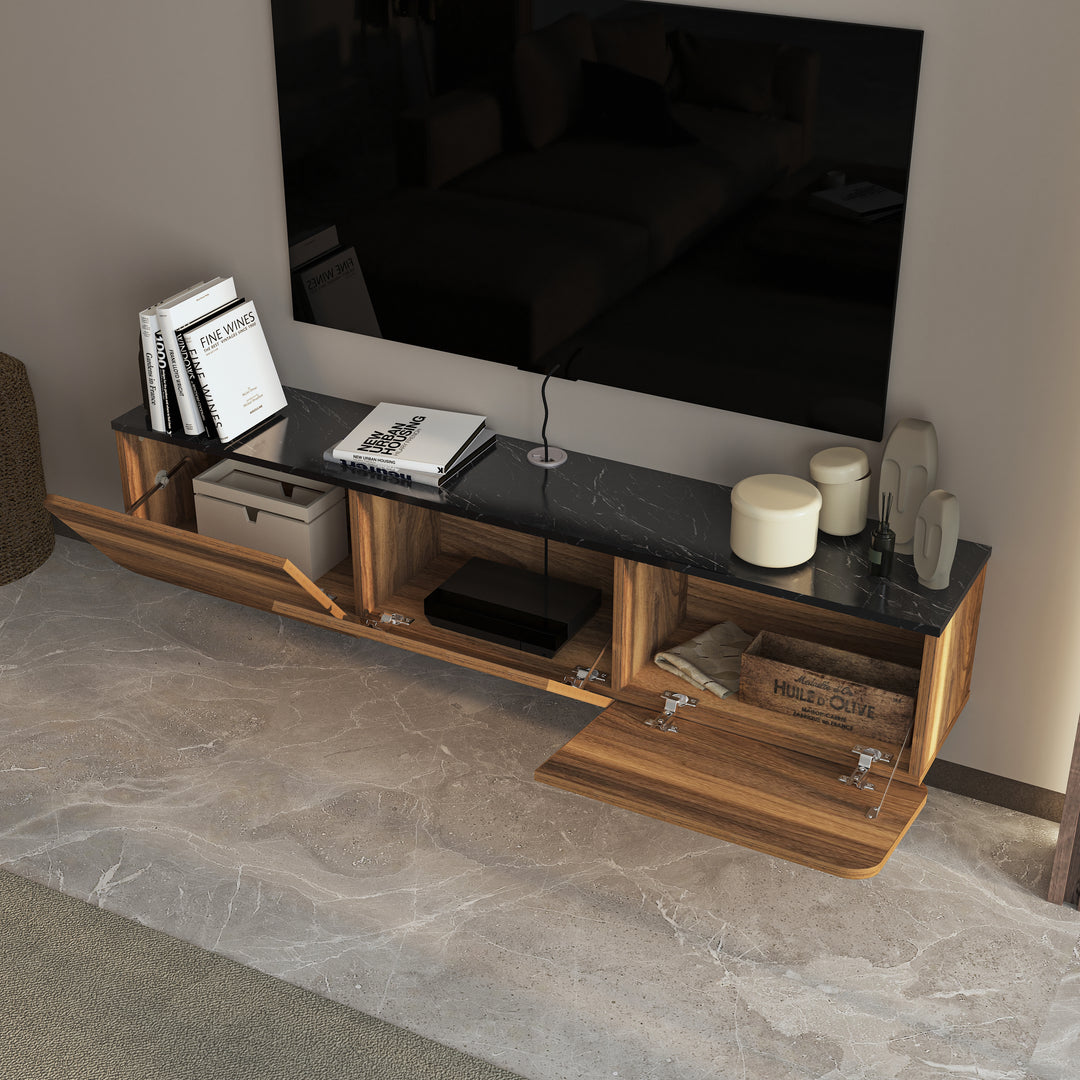 Modern Atelier Mobili Floating TV Stand - Versatile Wall Mounted Entertainment Center for TVs Up to 80 Inch - Available in Multiple Finishes