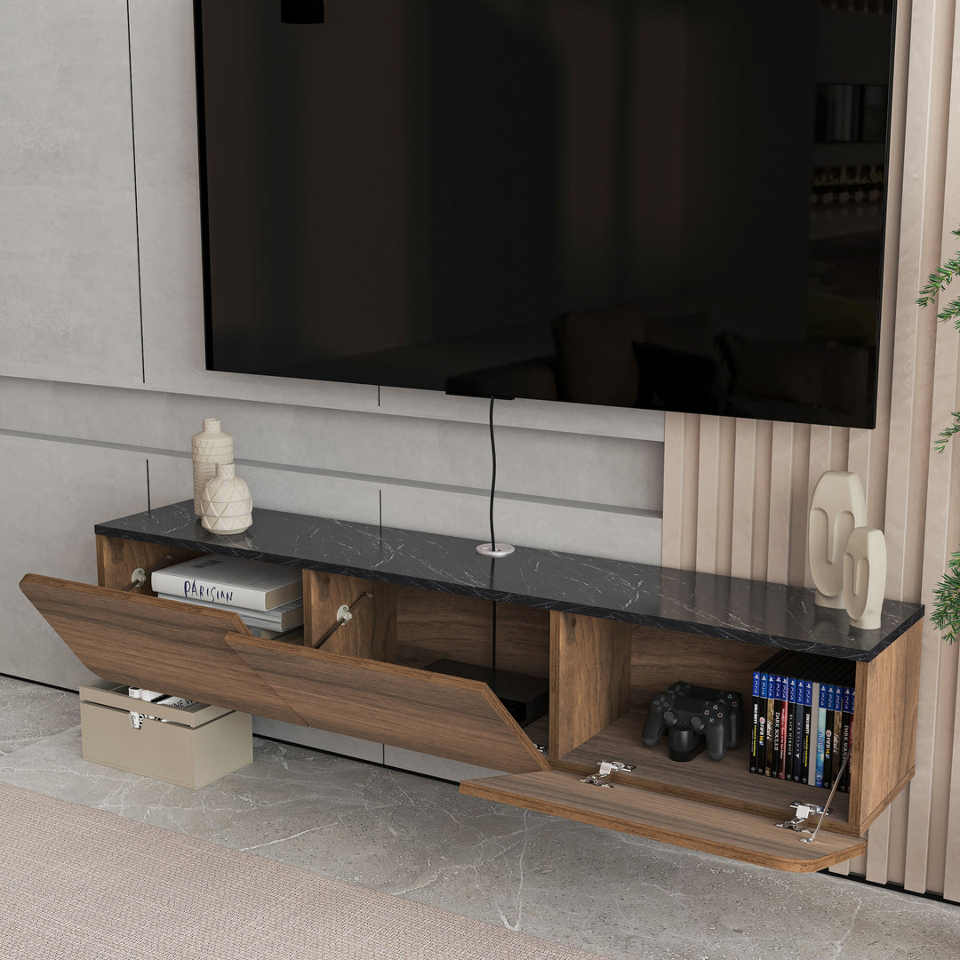 Floating TV Stand – Wall Mounted Media Console for TVs Up to 80 Inch