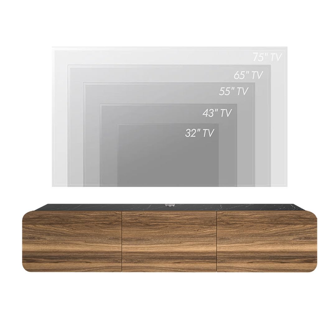 Modern Atelier Mobili Floating TV Stand - Versatile Wall Mounted Entertainment Center for TVs Up to 80 Inch - Available in Multiple Finishes