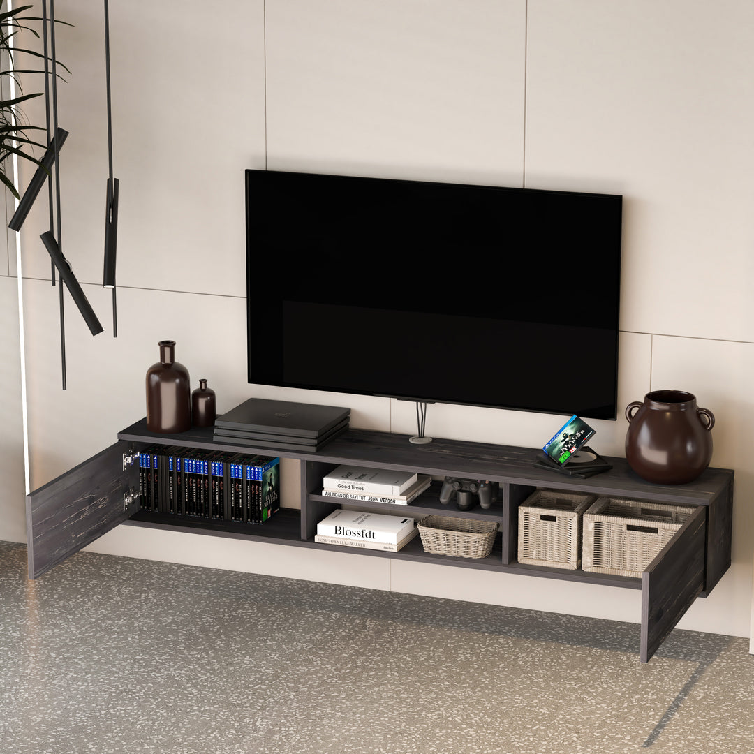 Adjustable Shelf on Atelier Mobili Floating Media Console