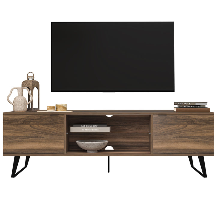 Atelier Mobili Mid Century TV Stand - Farmhouse Entertainment Center | 4 Colors | For 75 Inch TVs